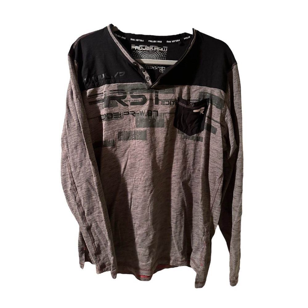 PROJEK RAW NWOT LONG SLEEVE TEE SIZE XL, SUPER FUNKY AND UNIQUE TOP! 🖤
